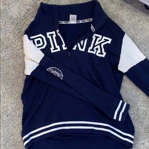 Blue and white Pink zip up size m